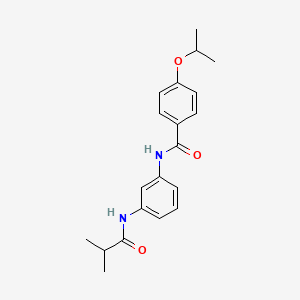molecular formula C20H24N2O3 B12449619 N-{3-[(2-methylpropanoyl)amino]phenyl}-4-(propan-2-yloxy)benzamide 