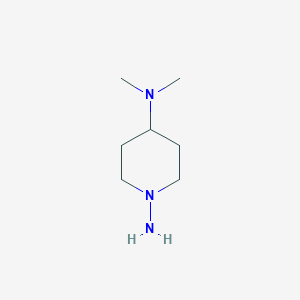 molecular formula C7H17N3 B12449628 N4,N4-Dimethyl-piperidine-1,4-diamine 