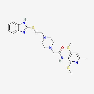 molecular formula C23H30N6OS3 B1244995 K-604 