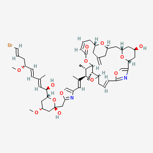 (1R,6E,9R,11R,12R,13S,16Z,19S,23R,25S,27R,31S)-11-[(E)-1-[2-[[(2S,4R,6R)-6-[(1R,2E,4E,6R,8E)-9-bromo-1-hydroxy-6-methoxy-3-methylnona-2,4,8-trienyl]-2-hydroxy-4-methoxyoxan-2-yl]methyl]-1,3-oxazol-4-yl]prop-1-en-2-yl]-27-hydroxy-12,31-dimethyl-21-methylidene-4,10,14,29,30-pentaoxa-32-azapentacyclo[23.3.1.12,5.19,13.119,23]dotriaconta-2,5(32),6,16-tetraen-15-one