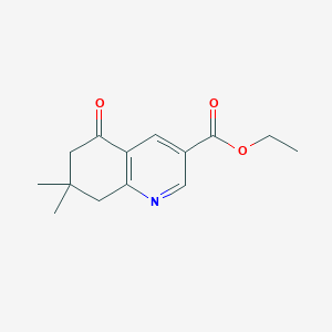 molecular formula C14H17NO3 B012450 Ethyl 7,7-Dimethyl-5-oxo-5,6,7,8-tetrahydroquinoline-3-carboxylate CAS No. 106944-52-9