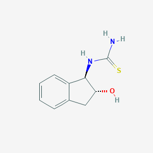 molecular formula C10H12N2OS B124500 Thiourea, (2,3-dihydro-2-hydroxy-1H-inden-1-yl)-, trans- CAS No. 141034-14-2