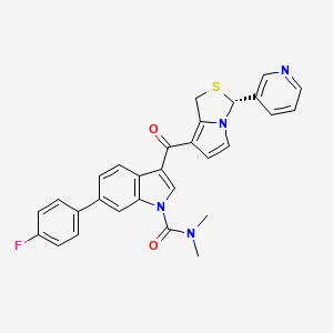 (R)-6-(4-Fluorophenyl)-N,N-dimethyl-3-[3-(3-pyridinyl)-1H,3H-pyrrolo[1,2-c]thiazol-7-yl]carbonyl-1H-indole-1-carboxamide