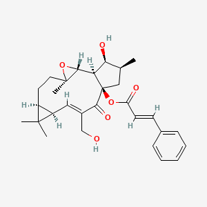 [(1R,2R,4R,7S,9R,10E,13R,15S,16S)-16-hydroxy-11-(hydroxymethyl)-4,8,8,15-tetramethyl-12-oxo-3-oxatetracyclo[11.3.0.02,4.07,9]hexadec-10-en-13-yl] (E)-3-phenylprop-2-enoate
