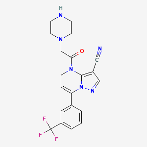 4-(2-piperazin-1-ylacetyl)-7-[3-(trifluoromethyl)phenyl]-5H-pyrazolo[1,5-a]pyrimidine-3-carbonitrile