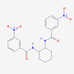 molecular formula C20H20N4O6 B12450322 N,N'-cyclohexane-1,2-diylbis(3-nitrobenzamide) 
