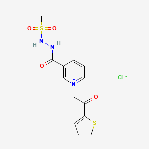 Pyridinium, 3-((2-(methylsulfonyl)hydrazino)carbonyl)-1-(2-oxo-2-(2-thienyl)ethyl)-, chloride