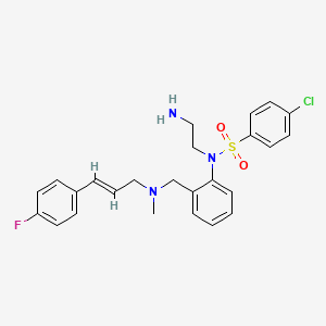 N-(2-aminoethyl)-4-chloro-N-[2-[[[(E)-3-(4-fluorophenyl)prop-2-enyl]-methylamino]methyl]phenyl]benzenesulfonamide