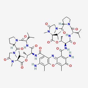 2,7-diamino-4,6-dimethyl-3-oxo-1-N,9-N-bis[(3S,6S,7R,10S,16S)-7,11,14-trimethyl-2,5,9,12,15-pentaoxo-3,10-di(propan-2-yl)-8-oxa-1,4,11,14-tetrazabicyclo[14.3.0]nonadecan-6-yl]phenoxazine-1,9-dicarboxamide