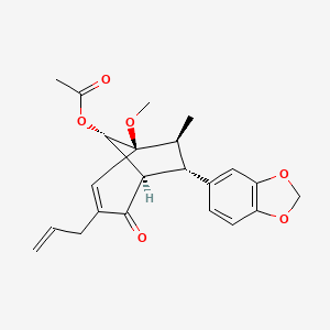 molecular formula C22H24O6 B1245055 puberulin B 