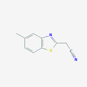 molecular formula C10H8N2S B124506 2-(5-Methyl-1,3-benzothiazol-2-yl)acetonitrile CAS No. 157764-08-4
