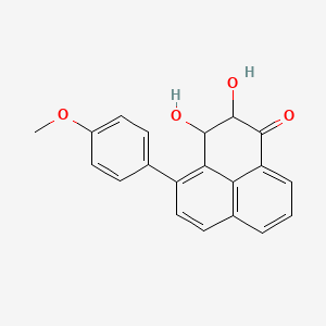 molecular formula C20H16O4 B1245065 2,3-二氢-2,3-二羟基-4-(4-甲氧基苯基)-1H-菲萘-1-酮 CAS No. 159853-37-9