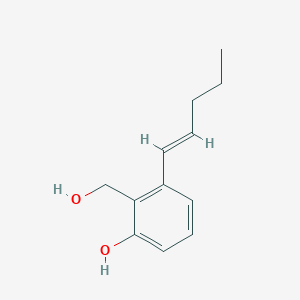 molecular formula C12H16O2 B1245067 2-(Hydroxymethyl)-3-[(E)-1-pentenyl]phenol 
