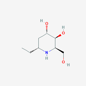 molecular formula C8H17NO3 B1245075 (+)-5-Deoxyadeenophorine CAS No. 262615-98-5