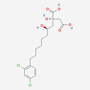 molecular formula C18H24Cl2O6 B1245077 (S)-2-((R)-8-(2,4-dichlorophenyl)-2-hydroxyoctyl)-2-hydroxysuccinic acid 