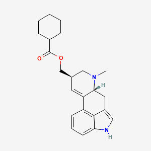 molecular formula C23H28N2O2 B1245088 O-(cyclohexanecarbonyl)lysergol 