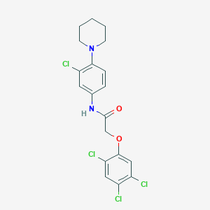 molecular formula C19H18Cl4N2O2 B12450955 N-(3-chloro-4-piperidin-1-ylphenyl)-2-(2,4,5-trichlorophenoxy)acetamide 