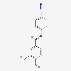 molecular formula C14H10N2O2 B12450992 Benzonitrile, 4-(3,4-dihydroxybenzylidenamino)- 