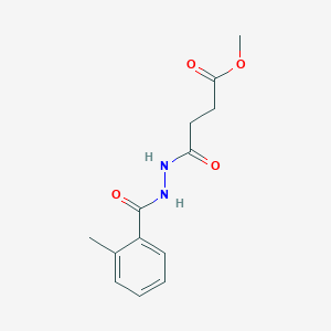 molecular formula C13H16N2O4 B12451000 Methyl 4-{2-[(2-methylphenyl)carbonyl]hydrazinyl}-4-oxobutanoate 