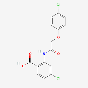molecular formula C15H11Cl2NO4 B12451016 4-Chloro-2-{[(4-chlorophenoxy)acetyl]amino}benzoic acid 