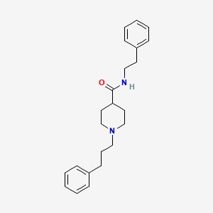 molecular formula C23H30N2O B12451062 N-(2-phenylethyl)-1-(3-phenylpropyl)piperidine-4-carboxamide 