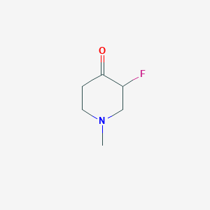 molecular formula C6H10FNO B12451082 3-Fluoro-1-methyl-piperidin-4-one 