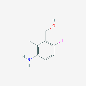 molecular formula C8H10INO B12451123 (3-Amino-6-iodo-2-methylphenyl)methanol 