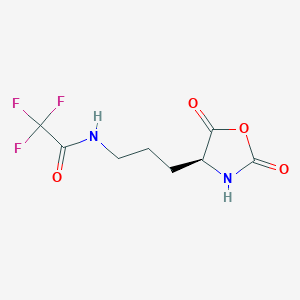molecular formula C8H9F3N2O4 B12451141 N-[3-[(4S)-2,5-dioxooxazolidin-4-yl]propyl]-2,2,2-trifluoro-acetamide CAS No. 5123-50-2