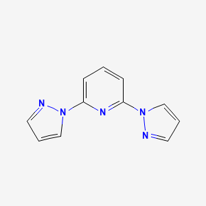 molecular formula C11H9N5 B1245115 2,6-Di(1-pyrazolyl)pyridine CAS No. 123640-38-0