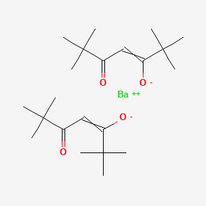 molecular formula C22H38BaO4 B12451151 barium(2+);2,2,6,6-tetramethyl-5-oxohept-3-en-3-olate 