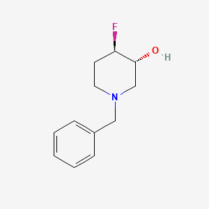 molecular formula C12H16FNO B12451215 (3R,4R)-1-benzyl-4-fluoropiperidin-3-ol 