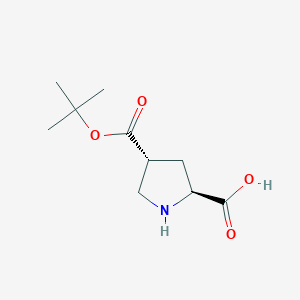 molecular formula C10H17NO4 B12451218 (2S,4R)-4-(tert-butoxycarbonyl)pyrrolidine-2-carboxylic acid 