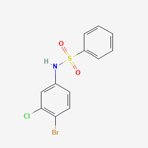 molecular formula C12H9BrClNO2S B12451226 N-(4-bromo-3-chlorophenyl)benzenesulfonamide 