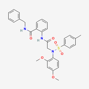 molecular formula C31H31N3O6S B12451267 N-benzyl-2-({N-(2,4-dimethoxyphenyl)-N-[(4-methylphenyl)sulfonyl]glycyl}amino)benzamide 