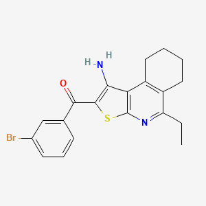 molecular formula C20H19BrN2OS B12451307 (1-Amino-5-ethyl-6,7,8,9-tetrahydrothieno[2,3-c]isoquinolin-2-yl)(3-bromophenyl)methanone 