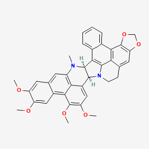 molecular formula C38H32N2O6 B1245134 Phoenicanthusine 