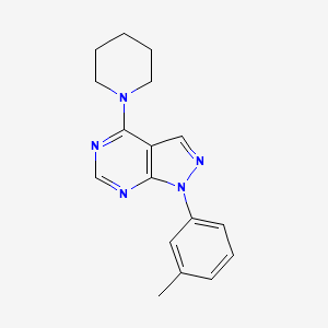 molecular formula C17H19N5 B12451340 1-(3-methylphenyl)-4-(piperidin-1-yl)-1H-pyrazolo[3,4-d]pyrimidine 