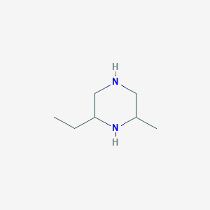 molecular formula C7H16N2 B12451358 2-Ethyl-6-methylpiperazine 