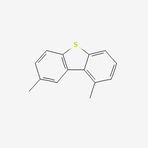 molecular formula C14H12S B12451374 1,8-Dimethyldibenzothiophene CAS No. 31317-42-7