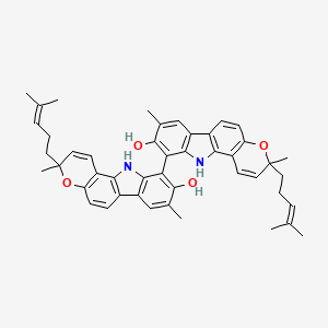 molecular formula C46H48N2O4 B1245139 Bispyrafoline D 