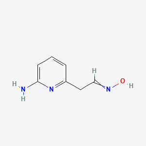 molecular formula C7H9N3O B12451413 N-[2-(6-aminopyridin-2-yl)ethylidene]hydroxylamine 