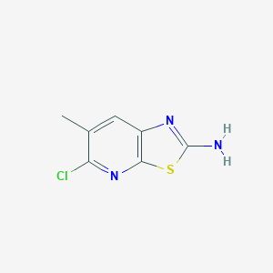 molecular formula C7H6ClN3S B12451472 5-Chloro-6-methylthiazolo[5,4-b]pyridin-2-amine 