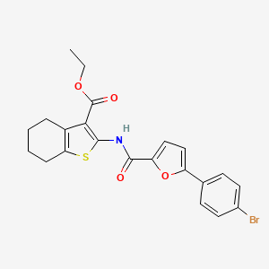 molecular formula C22H20BrNO4S B12451503 Ethyl 2-({[5-(4-bromophenyl)furan-2-yl]carbonyl}amino)-4,5,6,7-tetrahydro-1-benzothiophene-3-carboxylate 