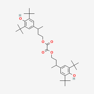 molecular formula C38H58O6 B12451559 Bis[3-(3,5-di-tert-butyl-4-hydroxyphenyl)butyl] ethanedioate 