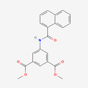 molecular formula C21H17NO5 B12451577 Dimethyl 5-[(naphthalen-1-ylcarbonyl)amino]benzene-1,3-dicarboxylate 