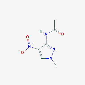 molecular formula C6H8N4O3 B124516 3-Acetamido-1-methyl-4-nitropyrazole CAS No. 141853-26-1