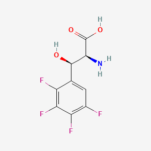 molecular formula C9H7F4NO3 B12451606 (2S,3R)-2-amino-3-hydroxy-3-(2,3,4,5-tetrafluorophenyl)propanoic acid 