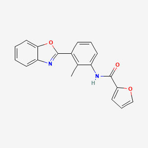 molecular formula C19H14N2O3 B12451627 N-[3-(1,3-benzoxazol-2-yl)-2-methylphenyl]furan-2-carboxamide 