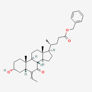 molecular formula C33H46O4 B12451636 Benzyl 3-hydroxy-6-ethylidene-7-keto-5-cholan-24-oate 