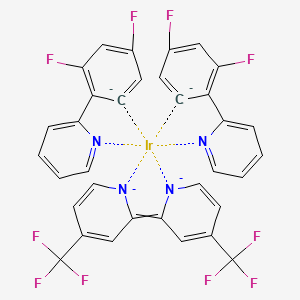 molecular formula C34H18F10IrN4-4 B12451638 2-(2,4-difluorobenzene-6-id-1-yl)pyridine;iridium;4-(trifluoromethyl)-2-[4-(trifluoromethyl)pyridin-1-id-2-ylidene]pyridin-1-ide 